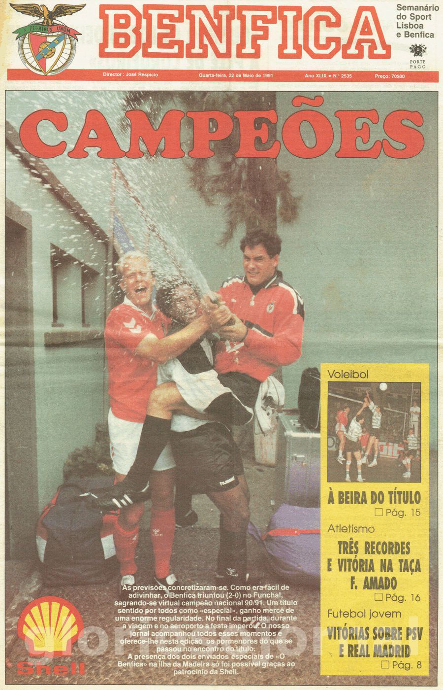 jornal o benfica 2535 1991-05-22